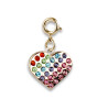 CHARM IT! Gold Rainbow Sparkle Heart Charm