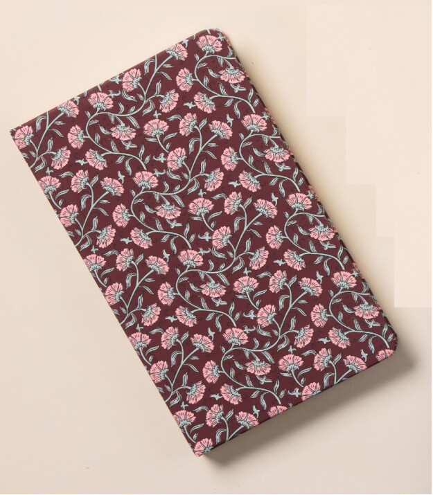 Designworks Ink Journal Defter (Soft Touch) // Burgundy Vintage Floral