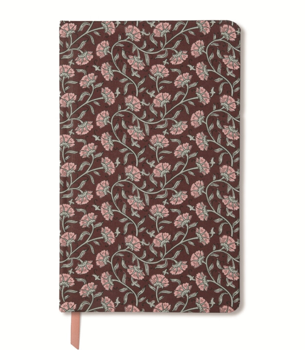 Designworks Ink Journal Defter (Soft Touch) // Burgundy Vintage Floral