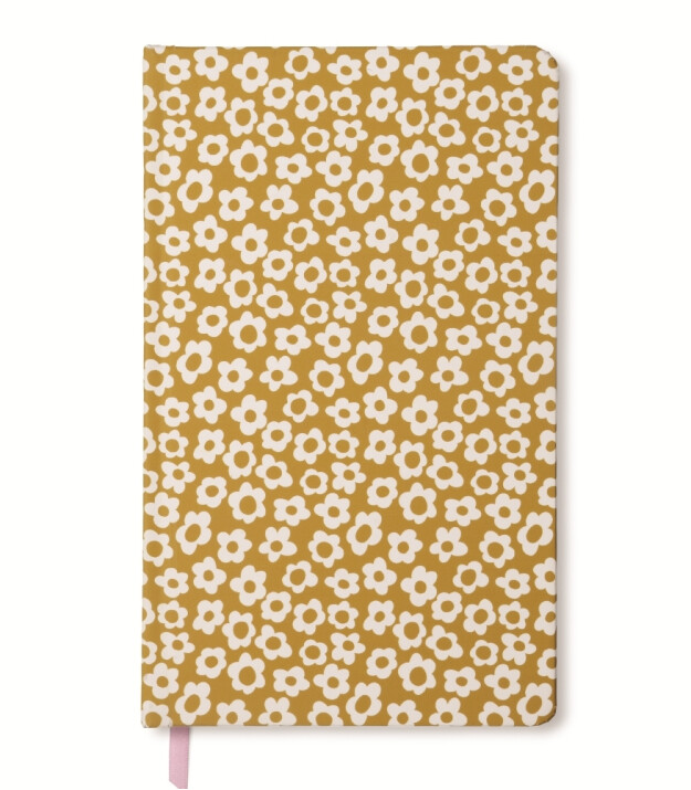 Designworks Ink Journal Defter (Soft Touch) // Ochre Groovy Floral