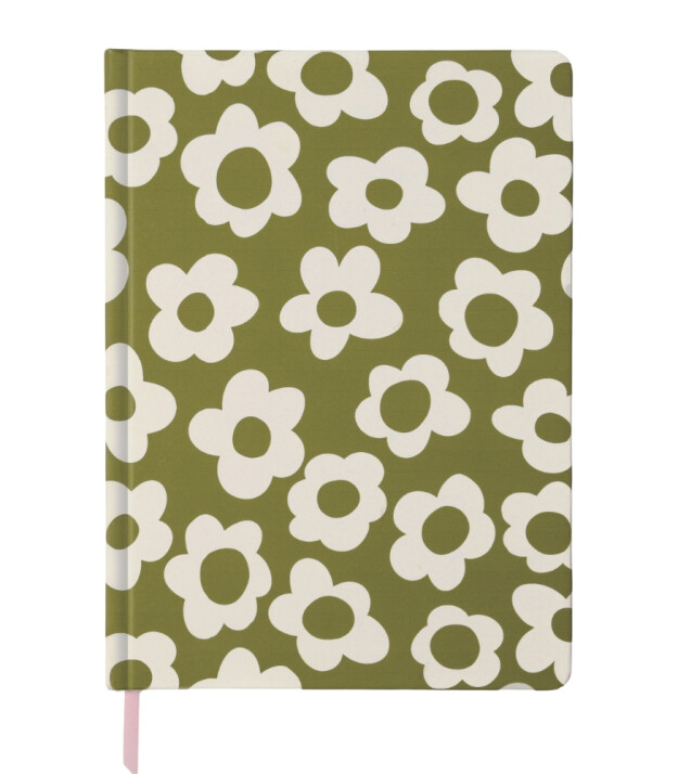 Designworks Ink Journal Defter - Jumbo (Soft Touch) // Green Groovy Floral