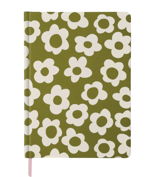 Designworks Ink Journal Defter - Jumbo (Soft Touch) // Green Groovy Floral