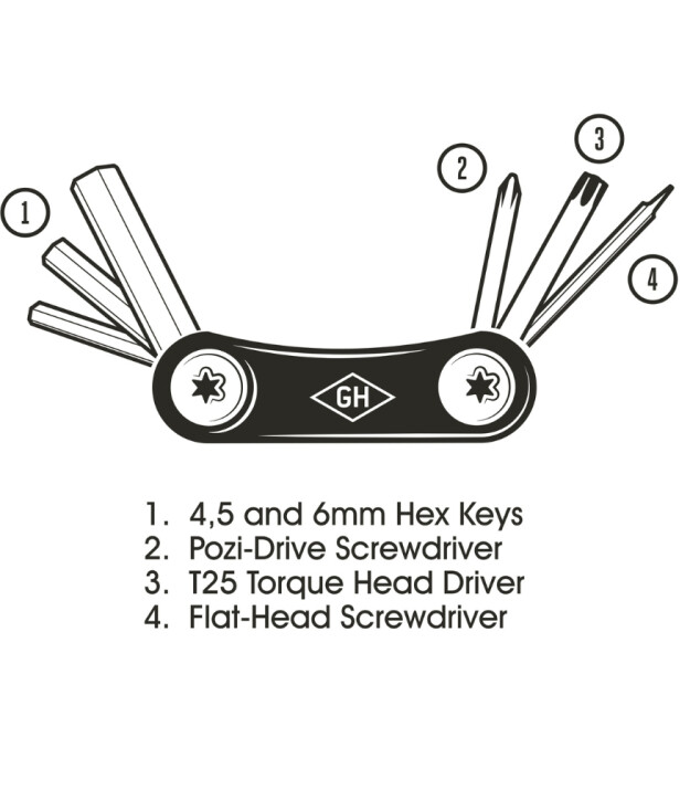 Gentlemen′s HardwareMini Bisiklet Multi-Tool Çok Amaçlı Alet Kiti