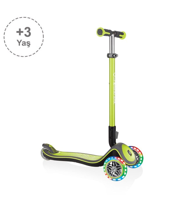 Globber Elite Deluxe Işıklı Scooter // Yeşil