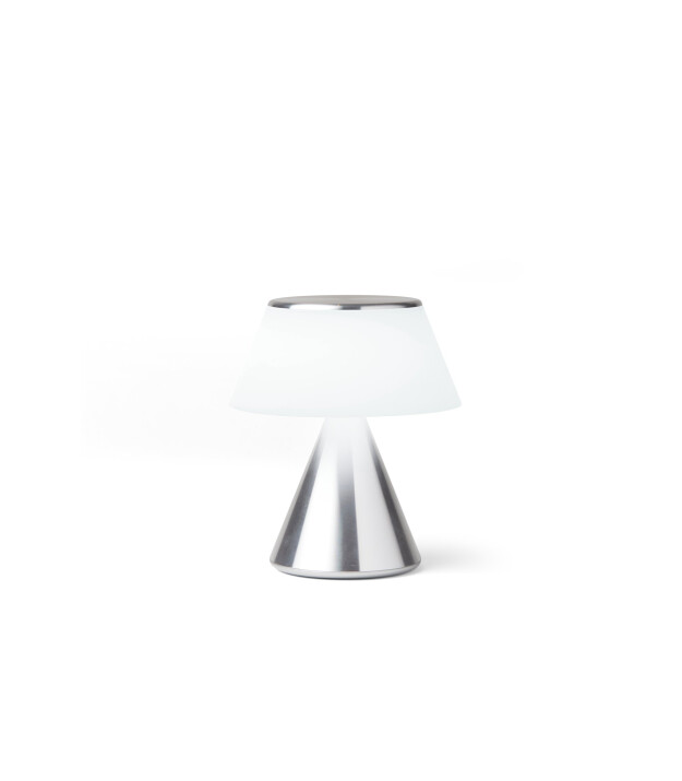 Lexon Luma M Led Lamba // Polished Aluminum Grey