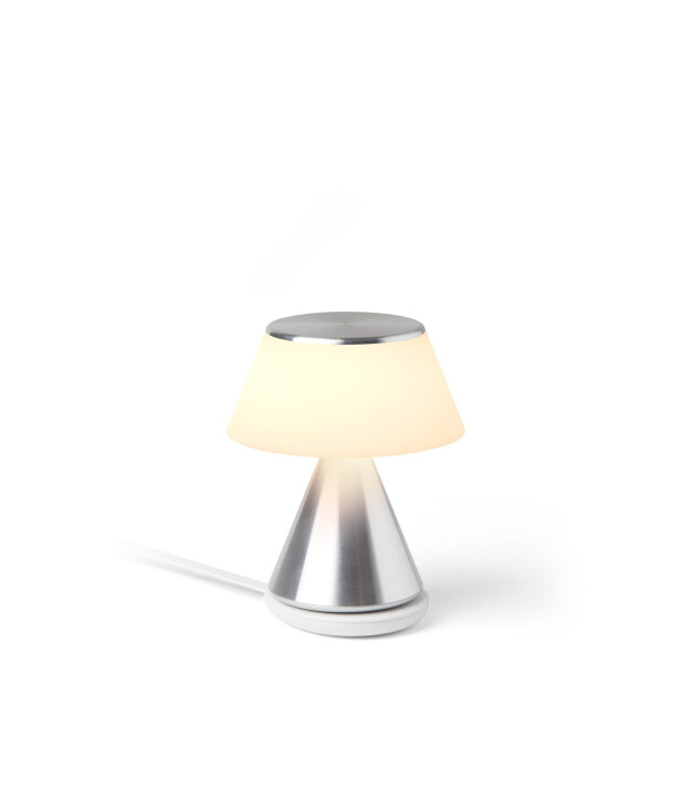 Lexon Luma M Led Lamba // Polished Aluminum Grey