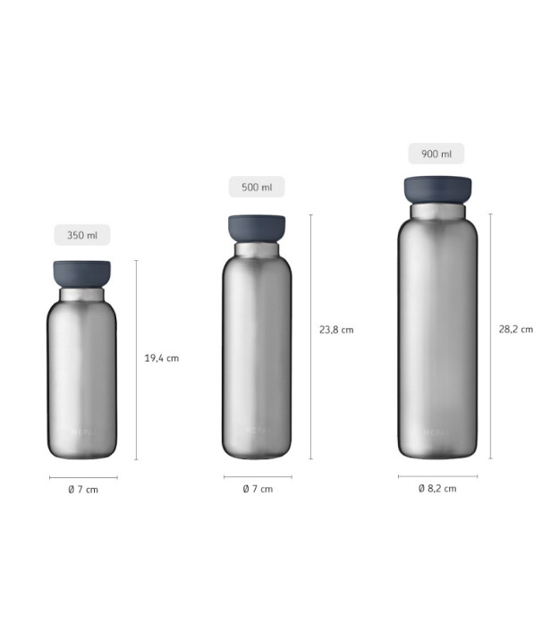 Mepal Ellipse Insulated Bottle (500 ml) // Natural Brushed