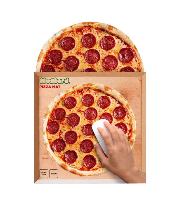 Mustard Mouse Pad // Pizza