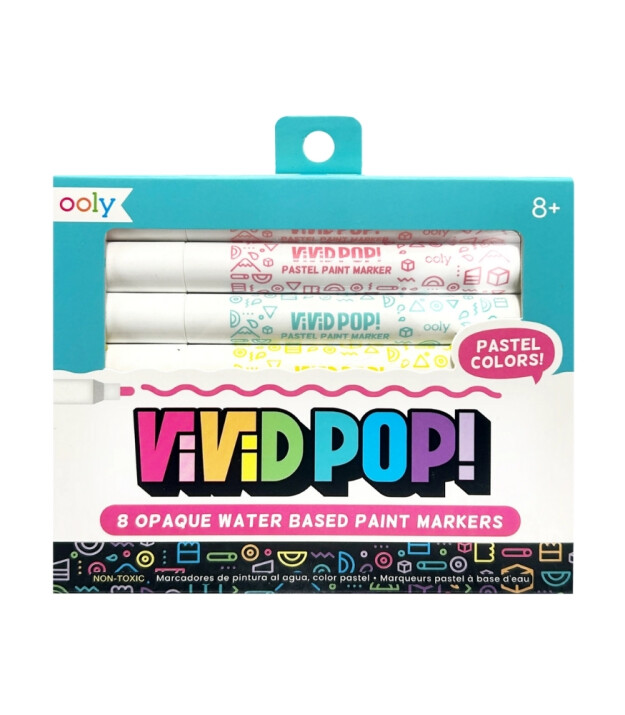 Ooly Vivid Pop! Su Bazlı Keçeli Kalem // Pastel (8 Adet)