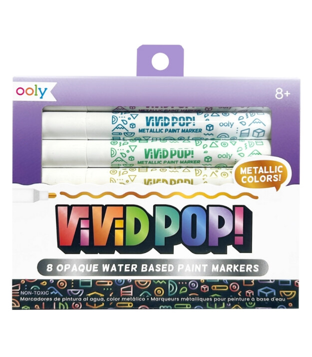 Ooly Vivid Pop! Su Bazlı Keçeli Kalem // Metalik (12 Adet)