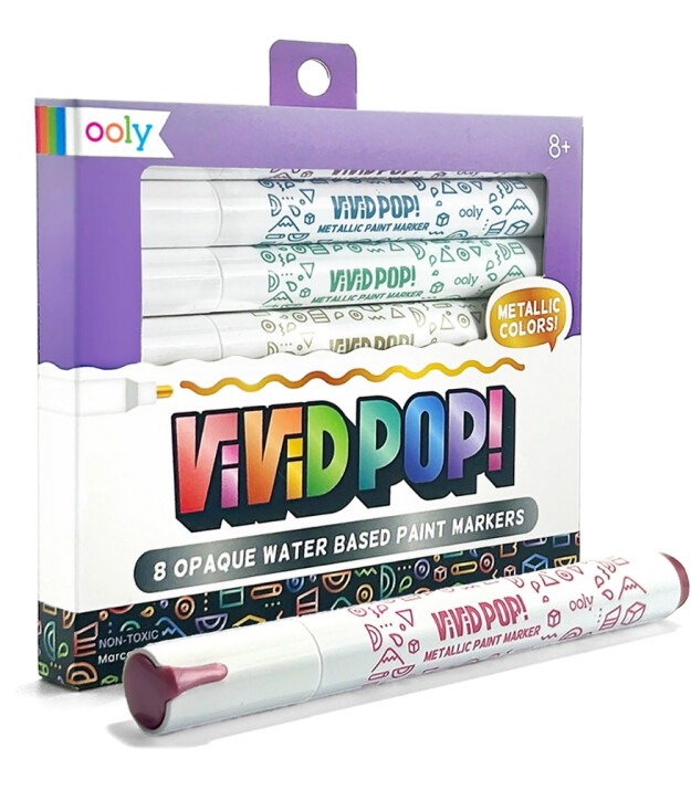 Ooly Vivid Pop! Su Bazlı Keçeli Kalem // Metalik (12 Adet)