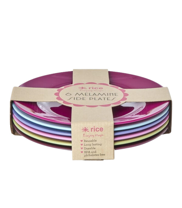 Rice Melamine Round Pasta Tabak // 6 Color (1 Adet)