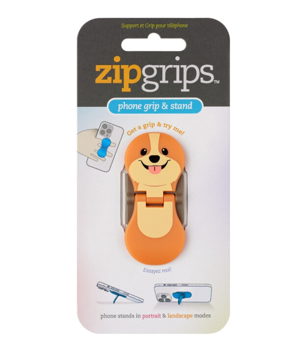 Thinking Gifts Zipgrips Telefon Tutucu & Stand // Puppy