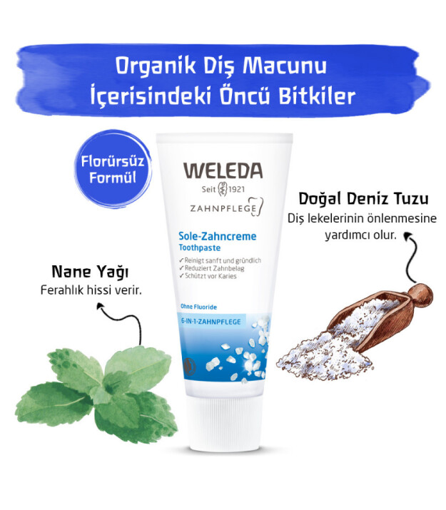 Weleda Organik Diş Macunu // Deniz Tuzu - Mineralli